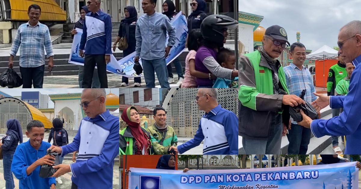 DPD PAN - BM PAN PEKANBARU BERBAGI JUMAT BERKAH DI SENAPELAN
